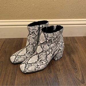 Faux snake boots